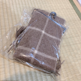 定価¥1990 新品！無印良品 織り柄マフラー モカブラウンの画像