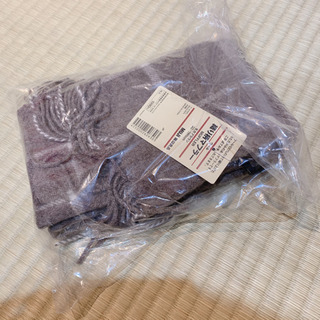 定価¥1990 新品！無印良品 織り柄マフラー モカブラウンの画像