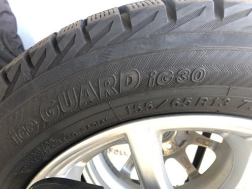スタッドレスタイヤ ホイル付き155/65R13