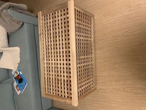 イケアリビングテーブル 収納付き, アカシア材 HOL