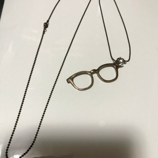 お値下げ❣️メガネ　ネックレス　ウサギ付き　ヴィンテージ風の画像