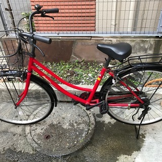 自転車 ママチャリ 26インチ　空気入れ付き