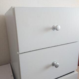 【交渉中】ニトリ キューブボックス白 5点セット の画像