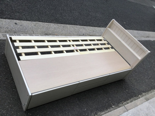 AK◎ニトリ 引き出し付きシングルベッド マットレス付き