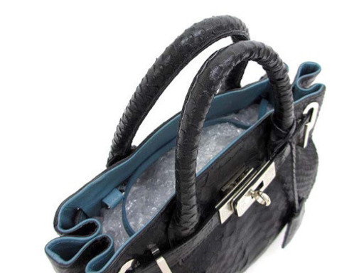美品 ADMJ パイソン型押し 2way ショルダーバッグ