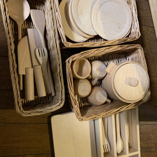 木製　キッチン　ままごとの画像