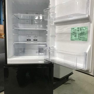 早い者勝ち！2017年製 三菱 ノンフロン冷凍冷蔵庫 MR-P15C-B 146L キズ凹みあり激安！