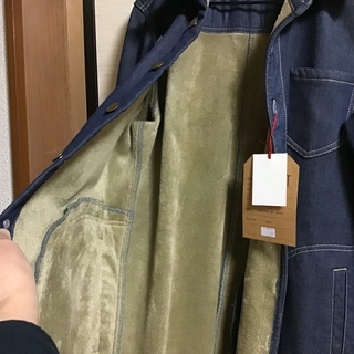 デニムのボンディングコート【新品】LLサイズの画像