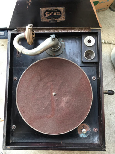 1918‘s USA アンティーク ゼンマイ式 レコードプレーヤー SONORA社