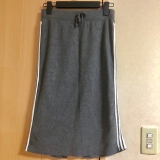 スウェット生地 カジュアル ロングスカート スリット入り❤︎