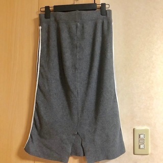 スウェット生地 カジュアル ロングスカート スリット入り❤︎の画像