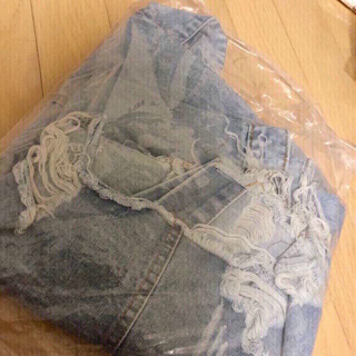 新品！短丈 クラッシュデニム ジャケット の画像