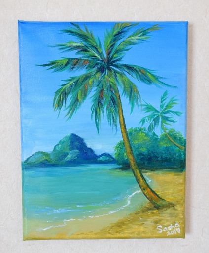 油絵ハワイ