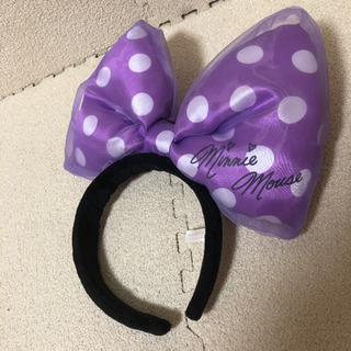 Disney ミニー　カチューシャ　パープル　(美品)