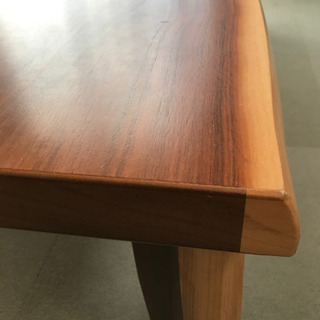 国産 大型長方形 135×85cm 皮付ウォールナットこたつテーブル の画像