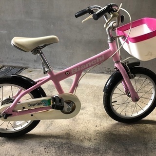ビアンキ子供用16インチ自転車バンビーノ ピンク