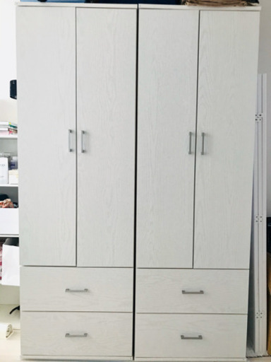 値下げ！超美品⭐︎ニトリのワードローブ(クローゼット、洋服タンス)2個セット！おまけつき