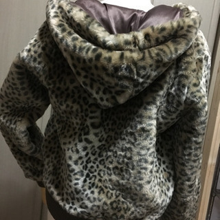 ヒョウ柄 フード付き ジャケット