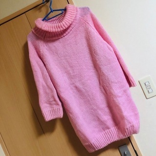 大人可愛い☆薄ピンク ニットワンピ