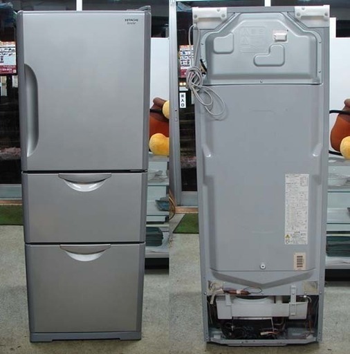 19N0131 D 札幌発 引取歓迎 HITACHI/日立 R-27CS ノンフロン冷凍冷蔵庫 265L 2012年製 中古