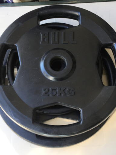 ☆値下げしました！宇都宮市より☆BULL ラバープレート205kg分+iROTEC Wバー、プレートラック