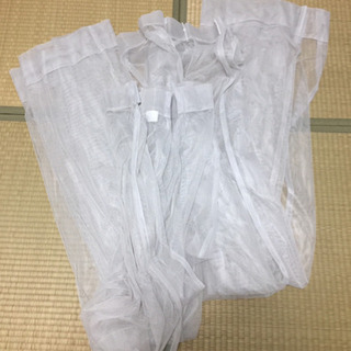 1/19処分予定◎中古◎ 掃き出し窓用レースカーテン白100×1...