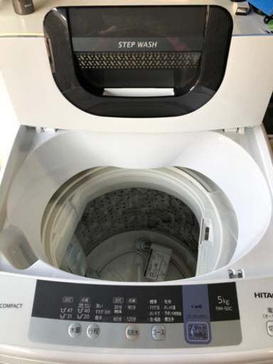 【未使用品】2019年製日立洗濯機◆NW-50C-W 全自動洗濯機 洗濯5.0kg