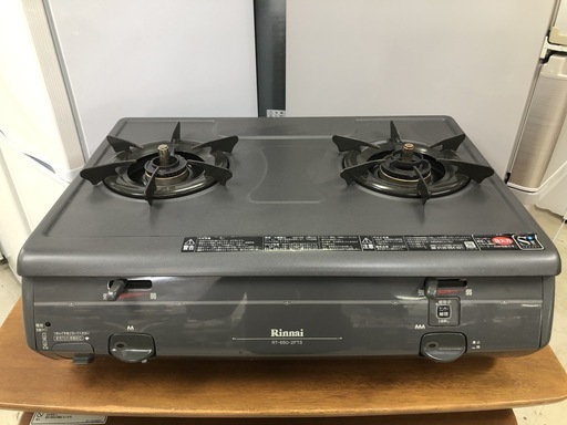 【リサイクルショップどりーむ荒田店】4596　Rinnai　リンナイ　ガスコンロ　RTS-650-2FTS　2016年製　都市ガス用　グリル無しタイプ【3ヶ月保証付き】