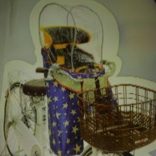 大幅値下げ！一回のみ使用🍀🤗👍幼児、子供用、自転車前乗せ用、レインカバー（綺麗なブルーと白の星柄）の画像