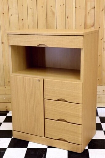 電話台　ファックス台　収納棚　600×350×840　引出し４つ付き　使い方様々　リビング　住まい