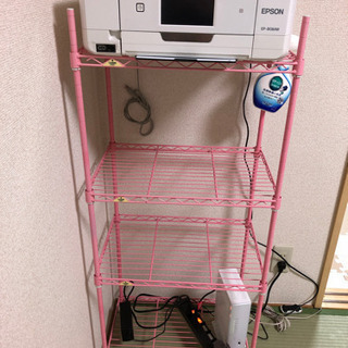 決まりました★ピンク色のスチールラック