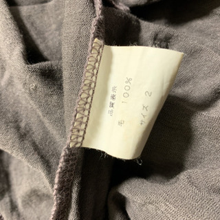 【美品】NOID フード付きカットソー 濃い紫 2の画像