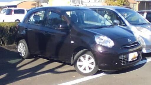 車検付　直ぐ乗れる!!　日産マーチ12S 黒のハッチバック　ETC付　燃費最高!!
