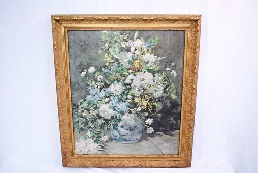 ★最終処分★ルノアール 大きな花瓶 春の花 F10 額装 複製画 レプリカ ドナルドアート社 限定500部