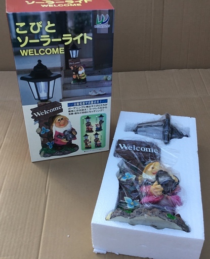 ＜新品＞ガーデンライト・こびとソーラーライト・WELCOME