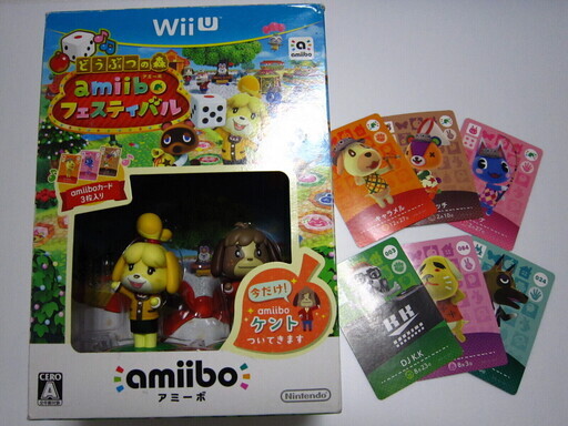 どうぶつの森　amiiboフェスティバル　しずえ・ケント　amiiboカード３枚＋おまけ３枚