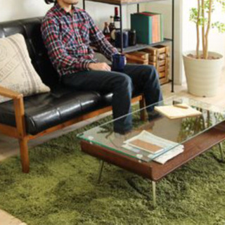 天板が強化ガラスのセンターテーブルの画像