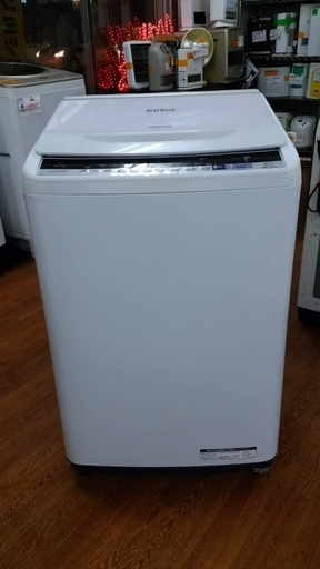 【リサイクルショップどりーむ天保山店】81  HITACHI 日立 洗濯機 BW-V80B形 2017年製 8kg【3ヶ月保証付き】