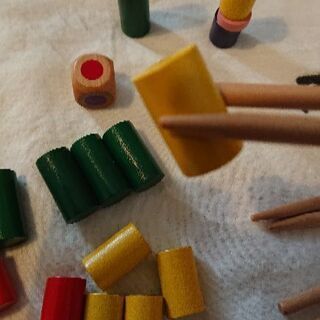 <お話し中>木製 おはしでどーぞ(箸でつまむオモチャ)の画像