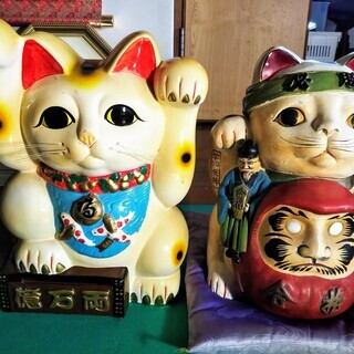 縁起物　招き猫10号サイズ　２体まとめて