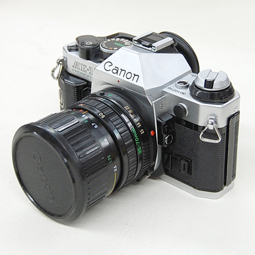 Canon AE-1 PROGRAM FD 35-70mm 1:3.5-4.5 シャッタースピード優先 自動露出 35mm フィルムカメラ 一眼レフ キャノン AE-1プログラム ☆ PayPay(ペイペイ)決済可能 ☆ 札幌市 清田区 平岡