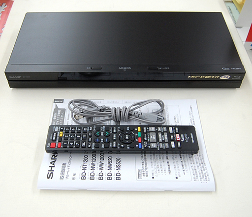 SHARP ブルーレイディスクレコーダー BD-NS520 2017年 AQUOS Blu-ray 取扱説明書・リモコン・B-CASカード付 シャープ ☆ PayPay(ペイペイ)決済可能 ☆ 札幌市 清田区 平岡