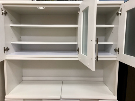 【リサイクルサービス八光　田上店　配達・設置OK】エナメルホワイト　大型食器棚