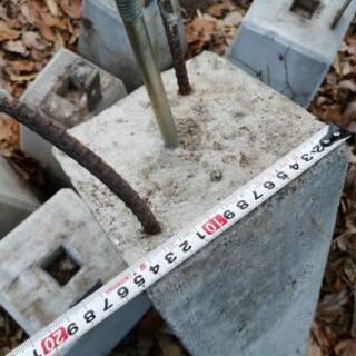■ 羽子板付き 沓石 くつ石 ６個 プラス１基礎石 ピンコロ石 基礎ブロックの画像