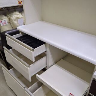 1218-09 3面食器棚 レンジボード 100幅 使用感有 福岡糸島唐津