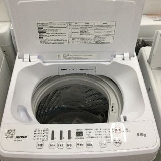 6ヶ月保証Hisense全自動洗濯機5.5kg2917年製 家電 生活家電【公式
