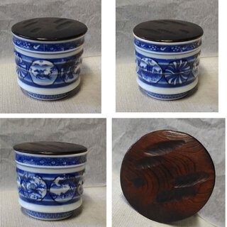 c470 祥瑞手 倣祥瑞 竹泉造 替茶器 木蓋付き 合わせ箱 初代