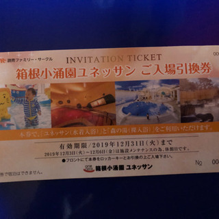 超お得☆箱根ユネッサンパスポート2枚