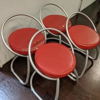 無料　赤い椅子3脚（7/29 15時までご連絡）