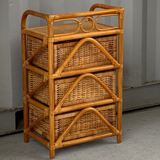 無料で！藤チェスト◇タンス◇収納◇3段収納◇引き出し◇差し上げます。の画像